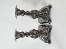 Parti nysilver, 3 par ljusstakar, jardinär