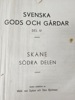 Svenska Gods & Gårdar, 2 del, Malmöhus län, Södra och mellersta delen