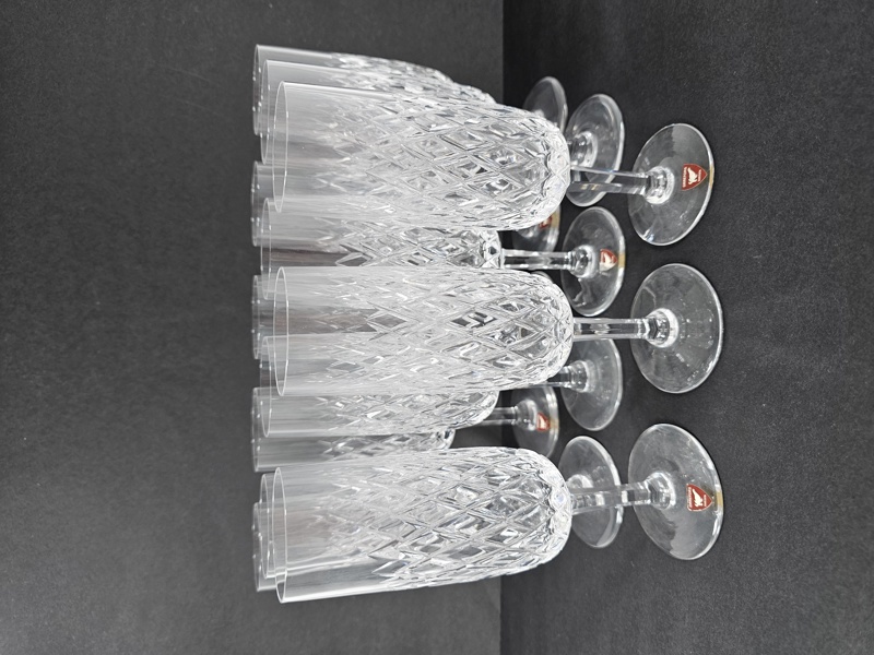 Ingeborg Lundin, 12 champagneglas "Elisabeth/Festival" Orrefors