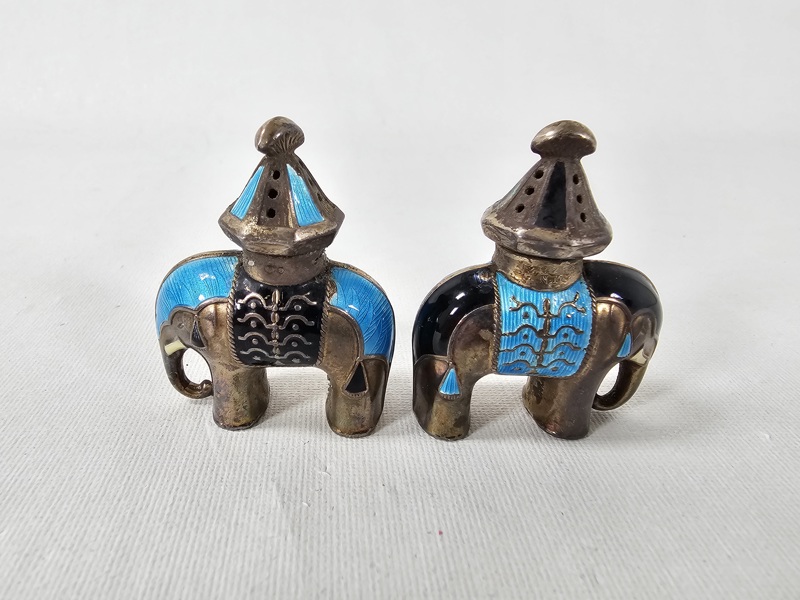 Jacob Tostrup, salt och pepparströare, silver/emalj, Oslo Norge