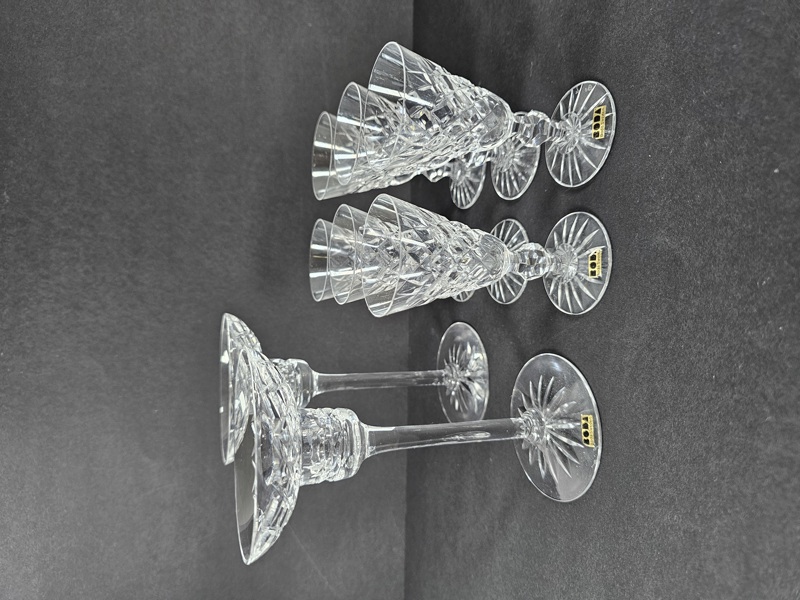 Fritz Kallenberg, snapsglas 6 st, ljusstakar ett par, "Rut" Boda, signerade Boda