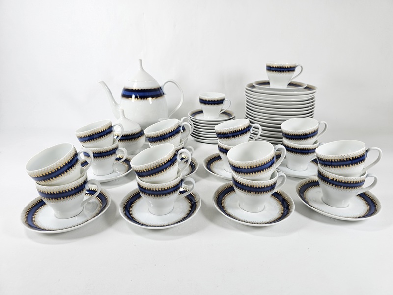 Kaffeservis, Hutschenreuther, Echt kobalt, 38 del