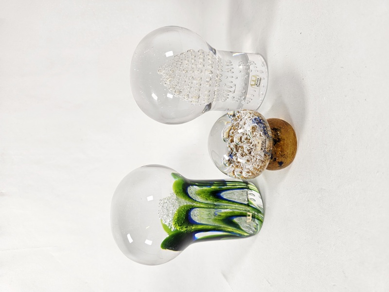 Göran Wärff, glasskulpturer, 3 st, Kosta, signerade