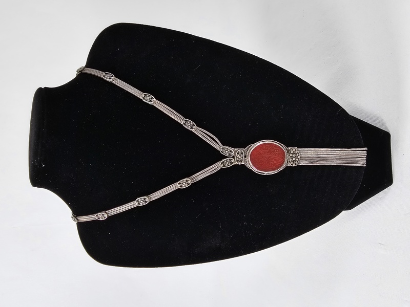 Halsband, Silver 925, vikt 60 gr inkl sten