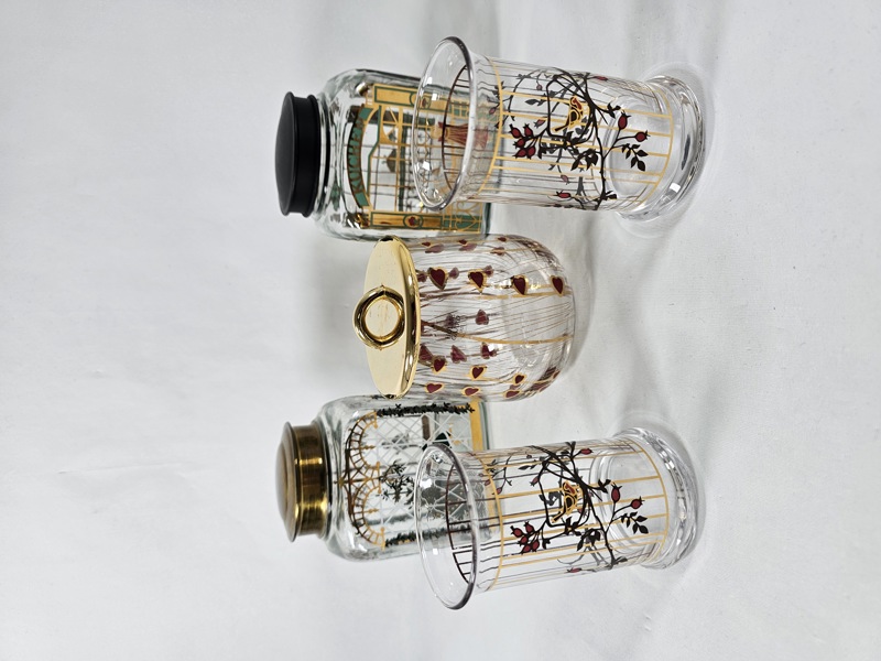 Holmegaard, 5 del, dekormålat glas, Danmark