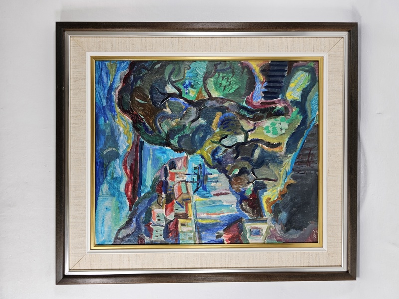 Jules Schyl, olja på pannå, signerad Schyl 48