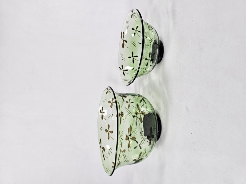 2 skålar, konstglas