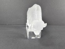 Lalique, figurin, bisonoxe, signerad