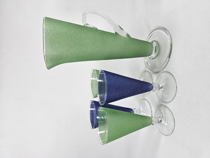Bringare samt glas, 5 delar, frostat glas