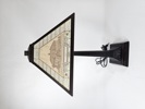 Bordslampa, metall, glas