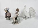Lladro, figuriner, 3 st