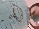 Jordglob glas med belysning "Columbus"