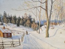 Äldre /större oljemålning, signerad L. Maulin