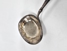 Soppslev, silver med trähandtag