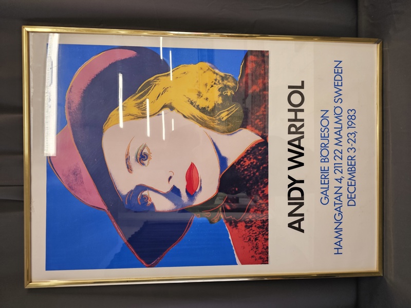 Andy Warhol, efter affisch, Galleri Börjeson, Ingrid Bergman