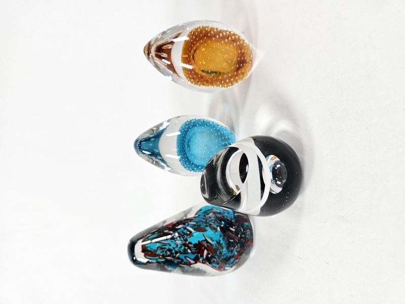 Glas skulpturer, 4 st