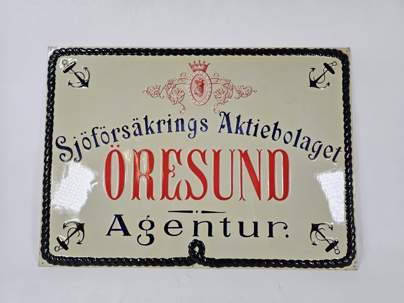 Skylt, plåt, Sjöförsäkrings Aktiebolag Öresund