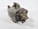 Skulptur med lock / rökelsekar, Kina