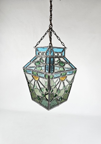 Taklampa, blyinfattat glas