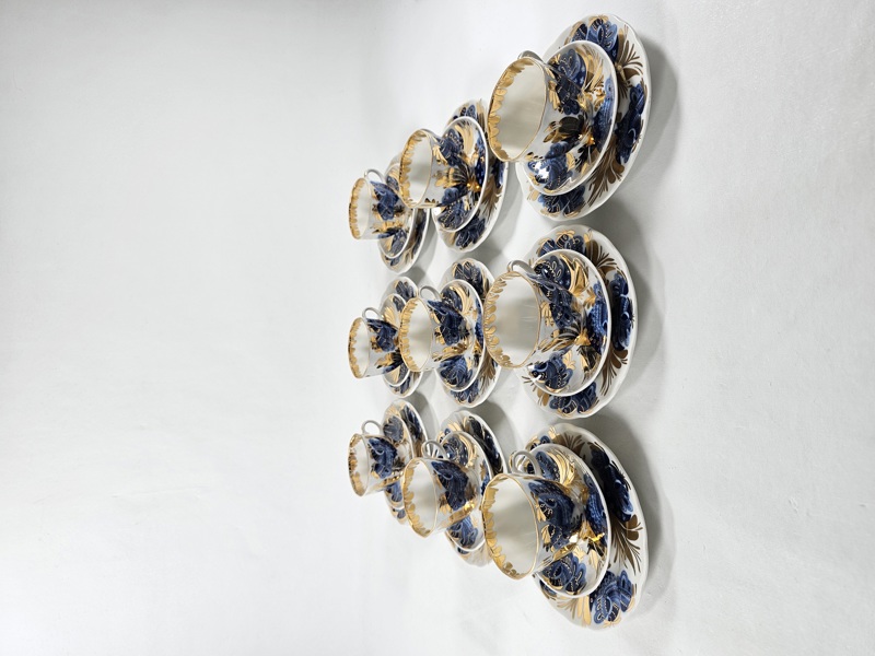 Lomonosov, kaffeservis "Golden Garden" 18 delar