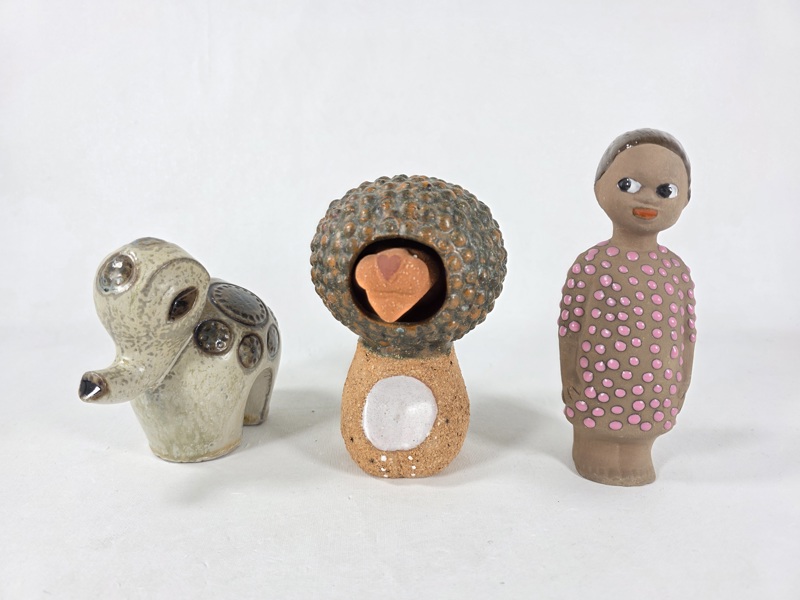 Figuriner, 3 st, keramik