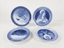 Royal Copenhagen, jultallrikar, 4 st