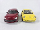Samlarbilar, 2st Volkswagen New Beetle, Burago Italien 1:18 och Chrysler PT Cruiser 1:18