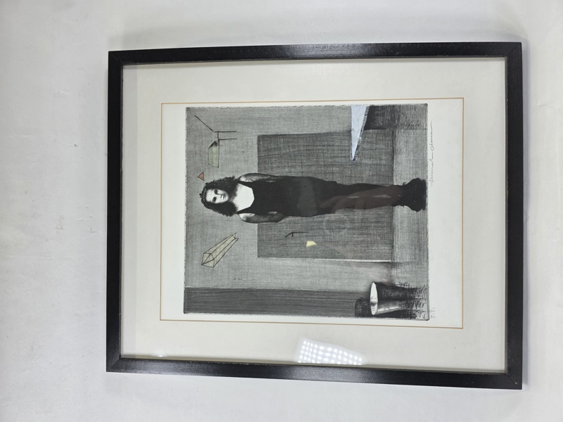 Lennart Olausson, litografi, signerad