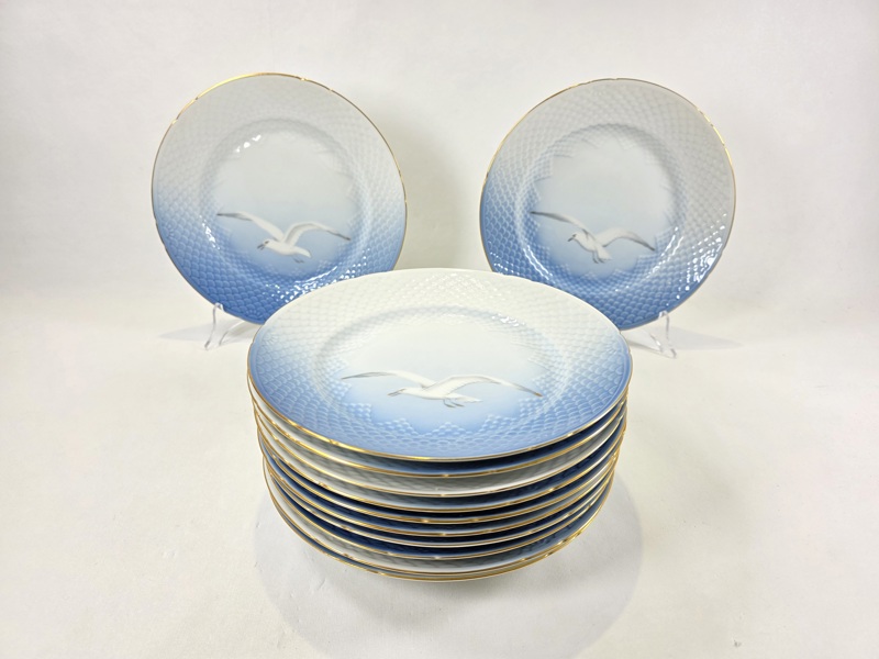 Bing Gröndahl,"Blå Måsen" 12 förättstallrikar