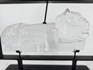 Erik Höglund, skulptur "Lejon" glas och smide