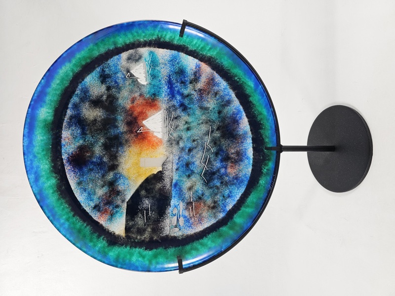 Glasfat, Steninge slott, dekor av båtar