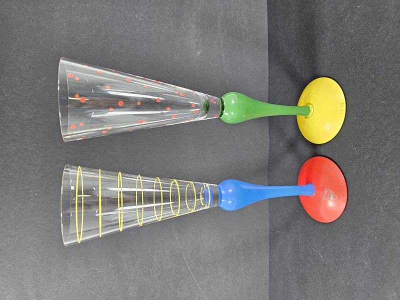 Anne Nilsson, champagneglas "Clown" 2 st, Orrefors