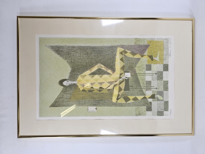 Fabian Lundqvist, litografo, signerad