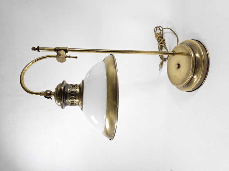 Bordslampa, glas/metall