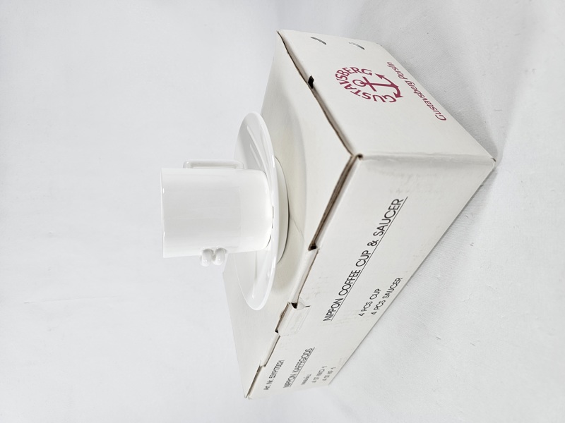 Masato Yamamoto, 4 koppar med fat, benporslin "nippon" Gustavsberg