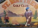 Tavla "St Matthew golf club" bemålat trä