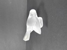 Rene Lalique, figuriner, 2 st, fågel och blomma, glas