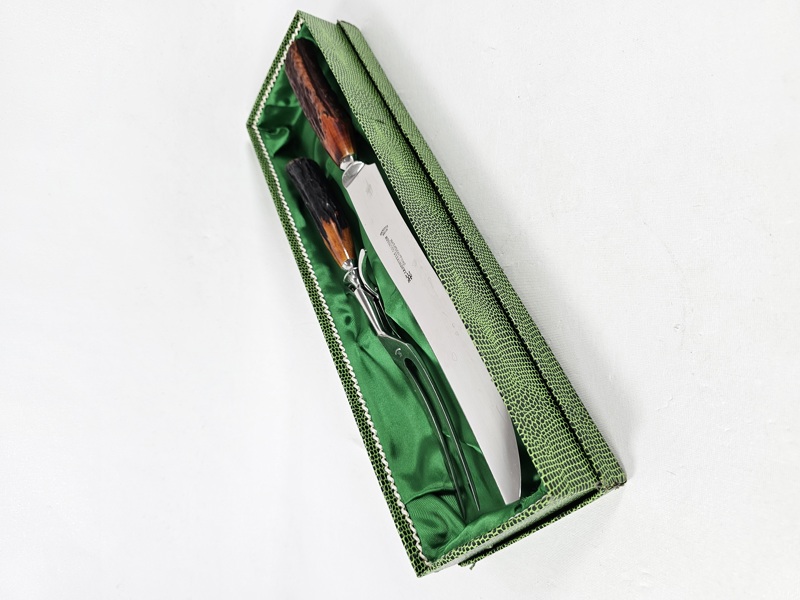 Trancherbestick, stål och horn, J.A Henkel Solingen, Tyskland