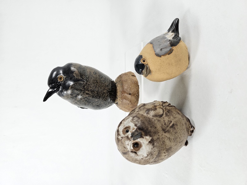 Gunnar Hansson, 3 fåglar, Lomma, keramik