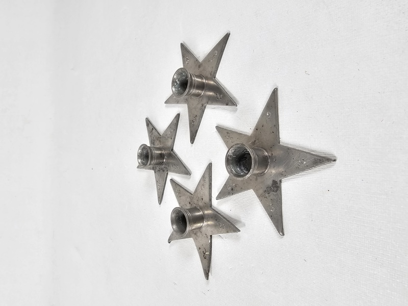 Ljusstakar, 4 st, C.G Hallberg, tenn