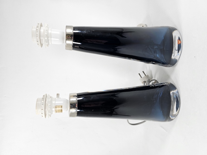 Carl Fagerlund, bordslampor, ett par, Orrefors, signerade