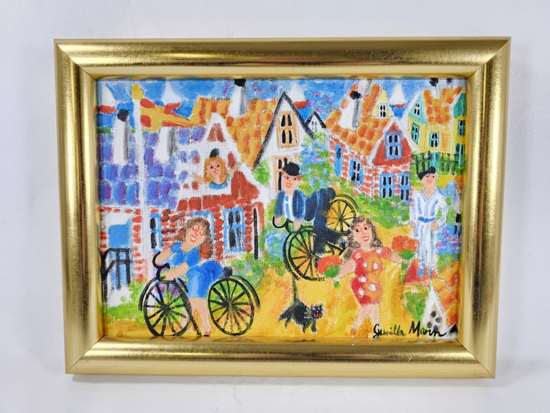 Gunilla Mann, oljemåning, historier från Österlen  "Kiviksmotiv"