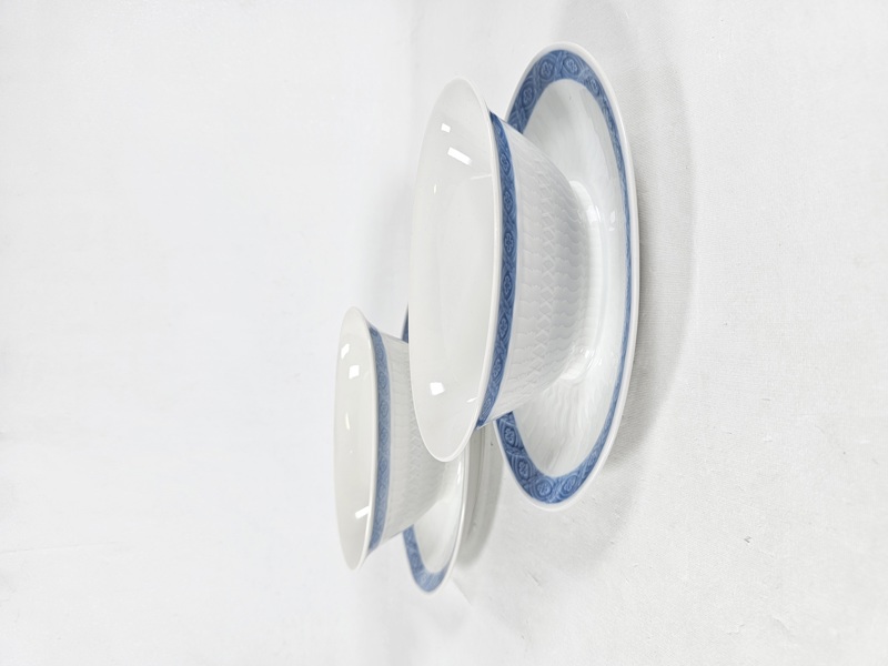 Arnold Krogh, 2 såskålar "Blå vifte" Royal Copenhagen