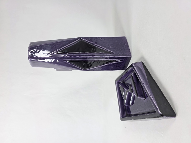 Vilhelm Bjerke Petersen, vas samt skål "Fasett" Rörstrand