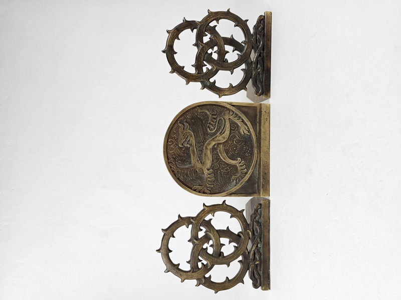 Bokstöd, 3 st, mässing