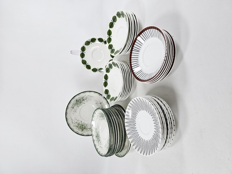 Parti kaffefat, Salix, Berså, Spisa ribb och Gröna Anna