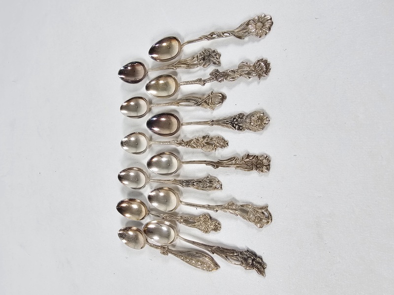Silver, 12 kaffeskedar, vikt 100 gr