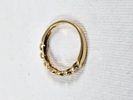 Guld, ring m 7 stenar, 18K, vikt inkl stenar 1,7 gr.