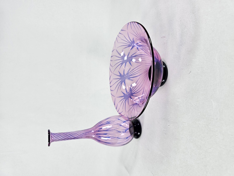 Eva Englund, vas och skål, graal, Orrefors, signerade