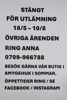 Sommarstängt